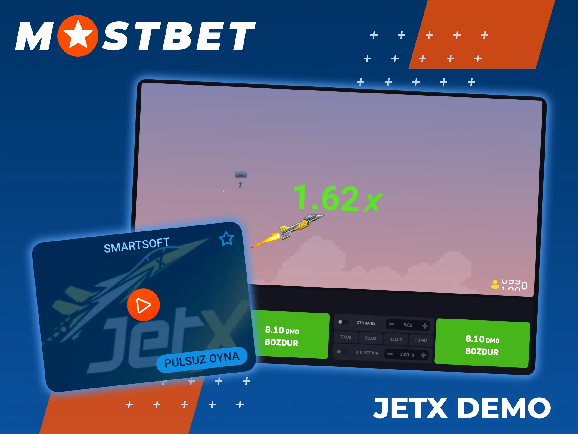 Mostbet platformasında JetX oyununu demo rejimində sınaya bilərsiniz.
