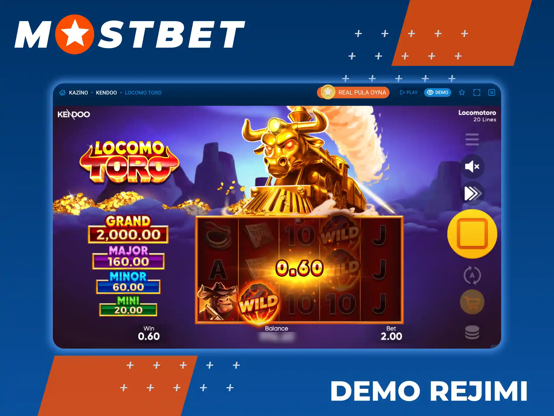 Mostbet-də Locomoto oyununu demo rejimində oynaya bilərsiniz.